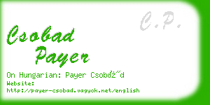 csobad payer business card